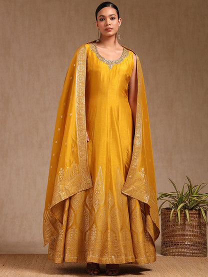 Dhiyona SO Women's Women Embroidered Regular Mirror Work Kurta with Trousers & With Dupatta