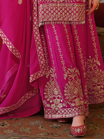 Women Ethnic Motifs Embroidered Regular Mirror Work Kurta & Palazzos With Dupatta