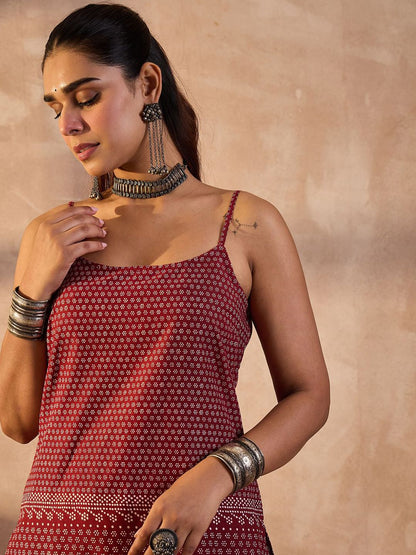 Dhiyona IE Printed Pure Cotton Tunic With Trousers