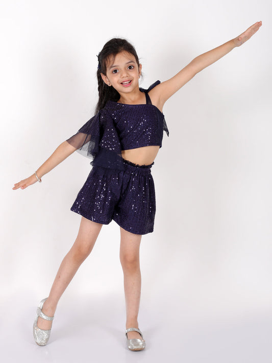 Lil Drama Girls Party top with shorts