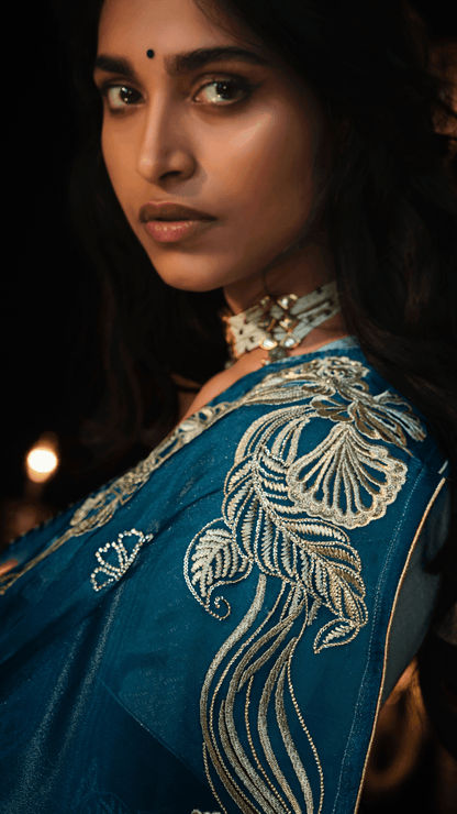 Dhiyona KM Women The Royal Spell- A Symphony In Blue And Silver