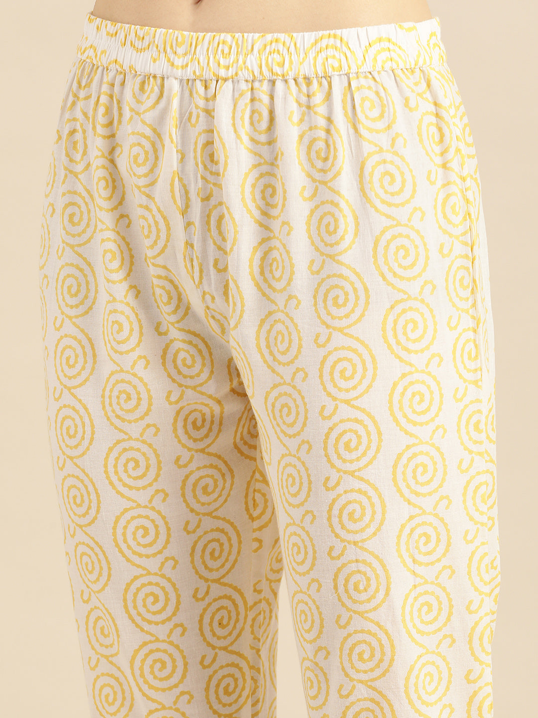 Dhiyona VR Women's Sea Green And Mustard Floral Printed Straight Kurta With Printed Trouser