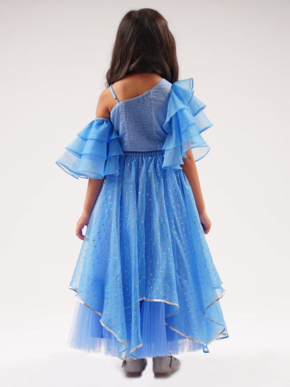 Bollywood Tadka Blue Ghagra Choli set for Girls