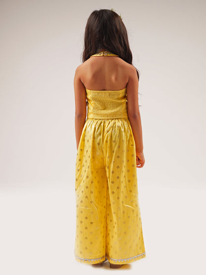Mehfil Yellow Girls Co-ordinate set for Girls