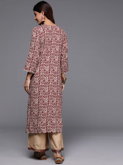 Dhiyona IE Women Floral Printed Sequinned Floral Kurta