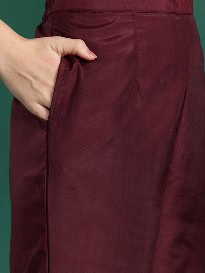 Women Ethnic Motifs Regular Kurta with Trousers & With Dupatta