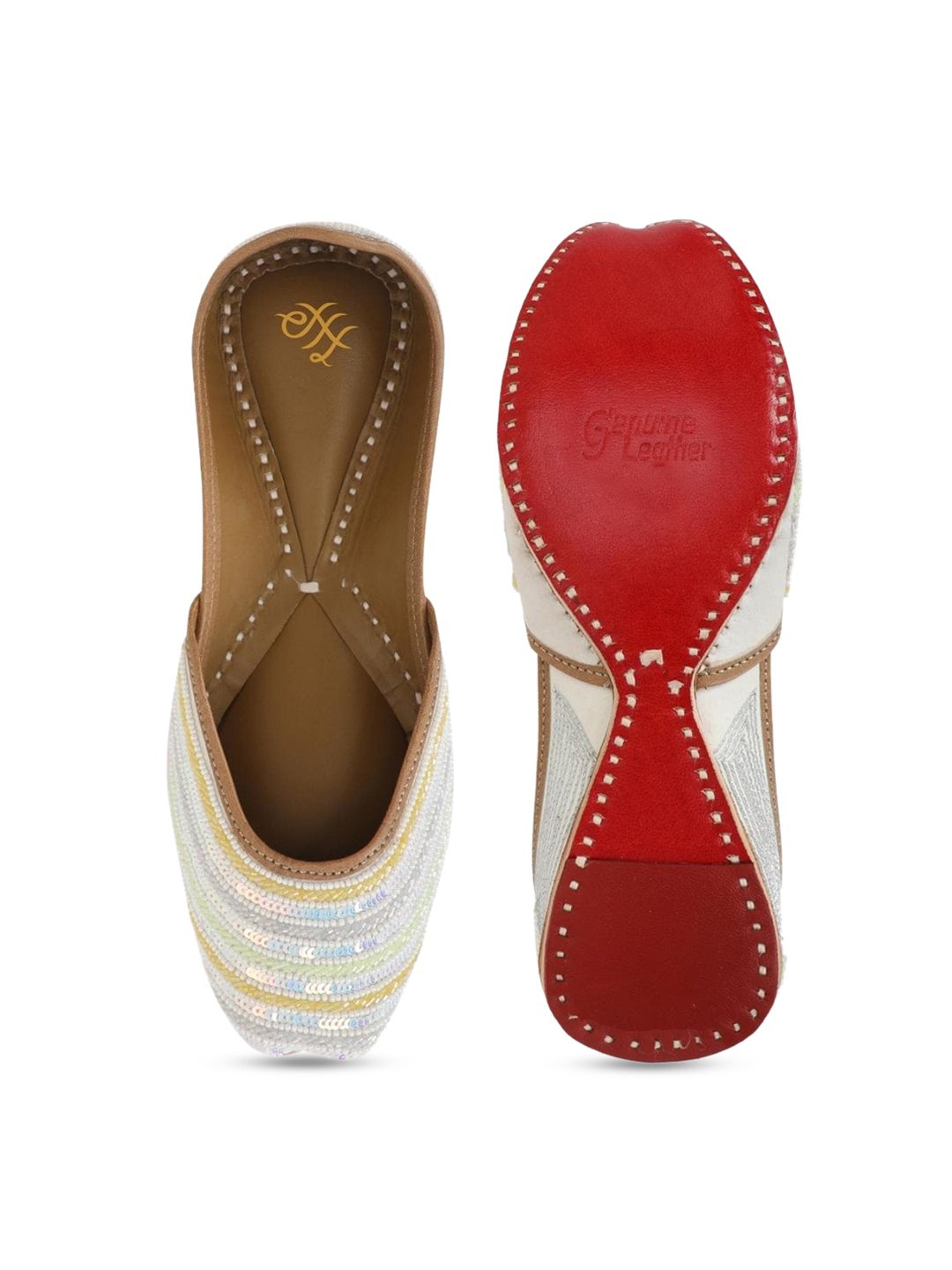 Dhiyona HOP Ethnic Embroidered Square Toe Fabric Mojaris