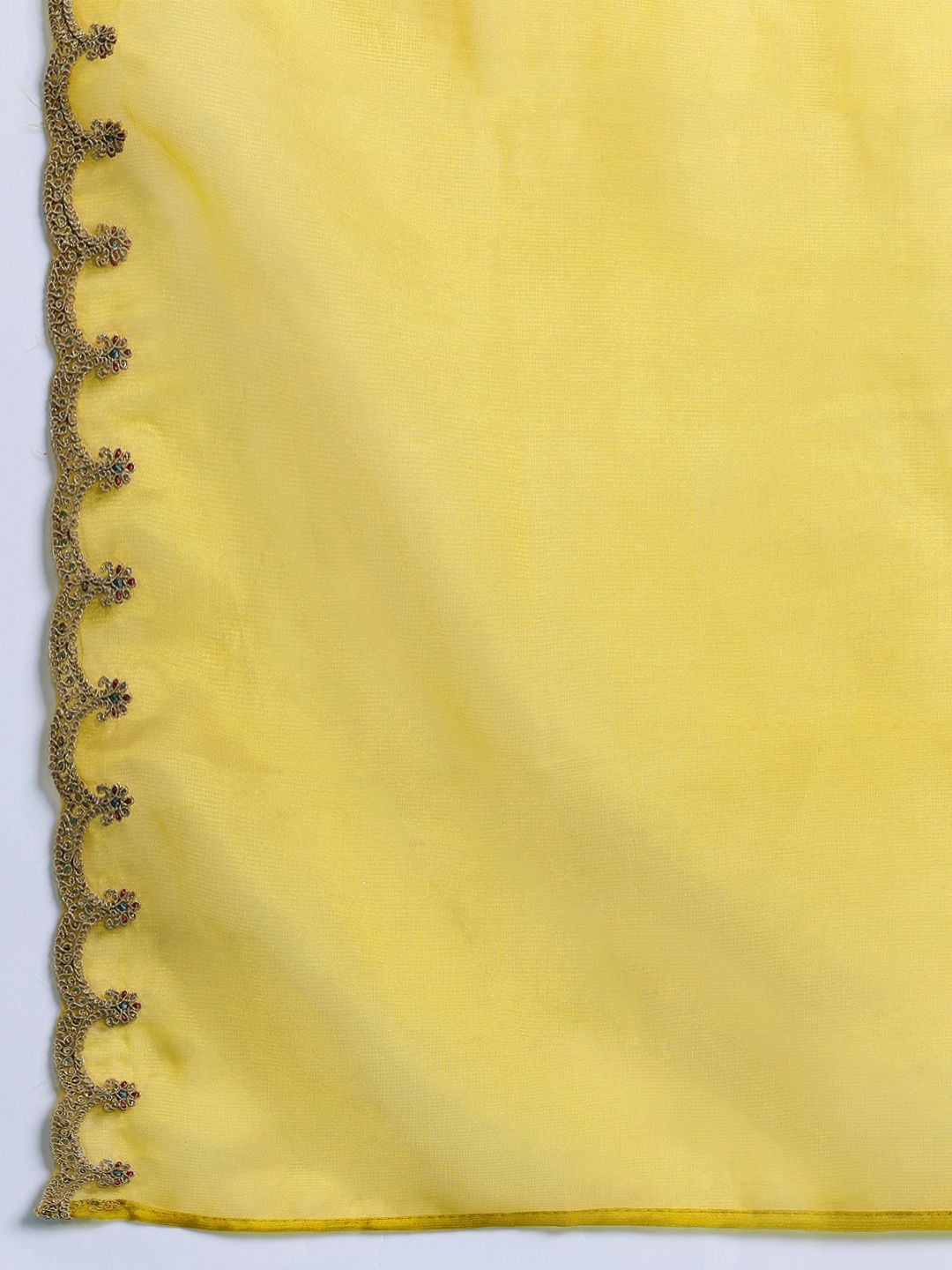 Dhiyona IE Ethnic Motifs Yoke Design Sequinned Kurta With Trousers & Dupatta