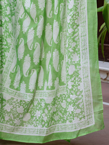 Dhiyona IE Floral Printed Pure Cotton Kurta With Trousers & Dupatta