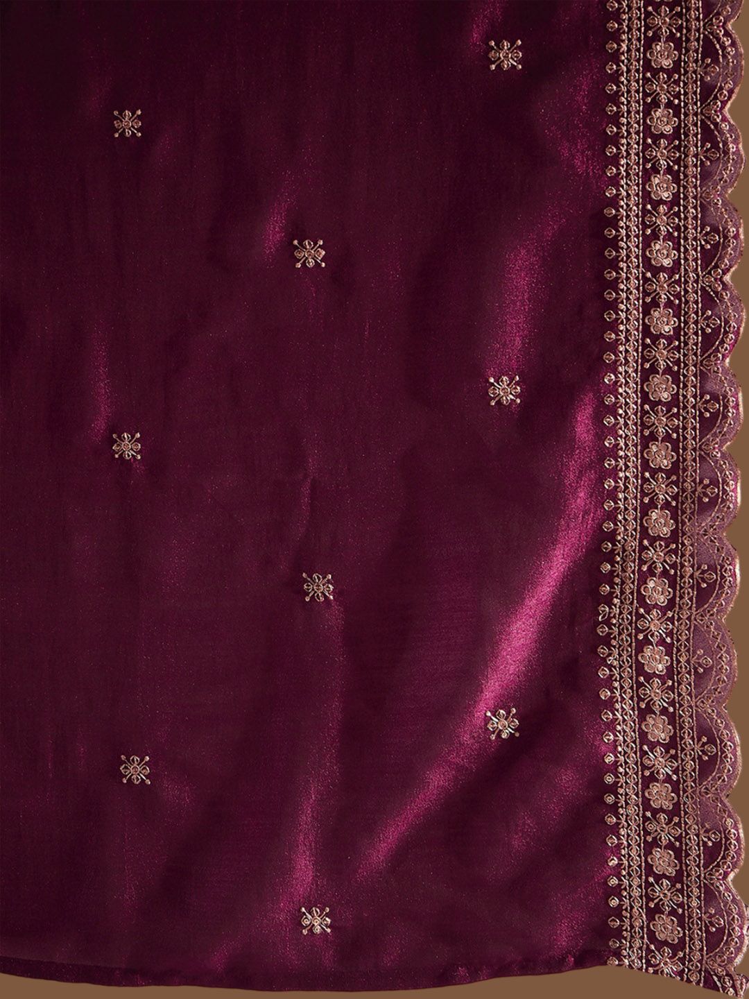 Ethnic Motifs Embroidered Thread Work Kurta with Trousers & Dupatta