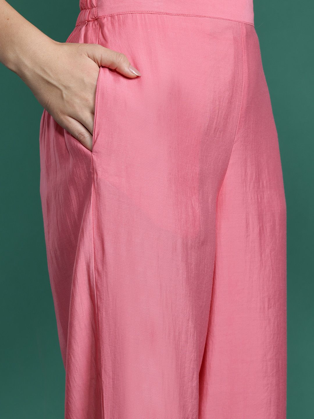 Ethnic Motifs Embroidered Sequinned Kurta With Trousers & Dupatta