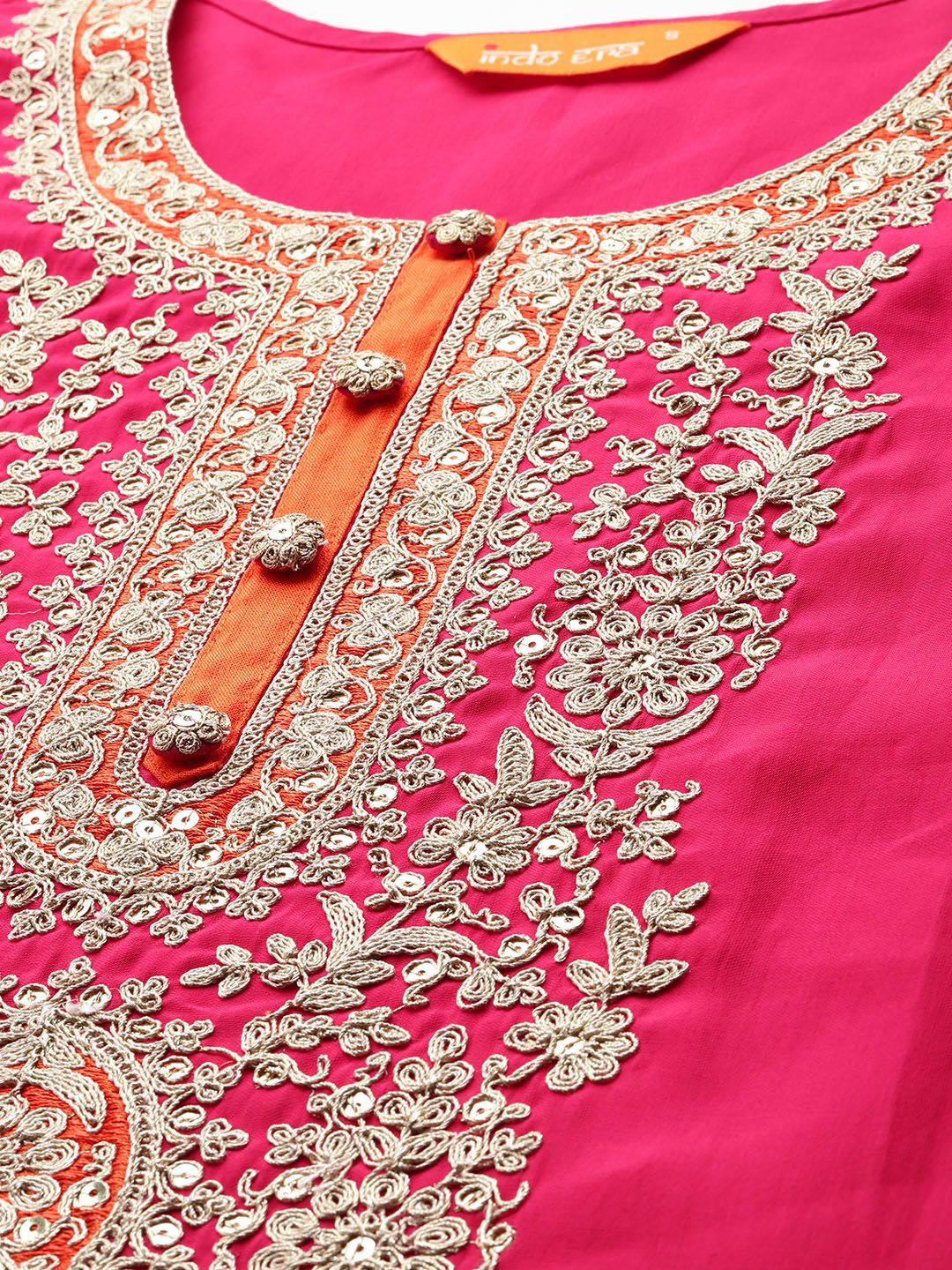 Ethnic Motifs Embroidered Kurta with Trousers & Dupatta