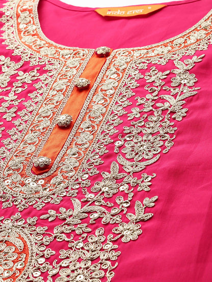 Ethnic Motifs Embroidered Kurta with Trousers & Dupatta