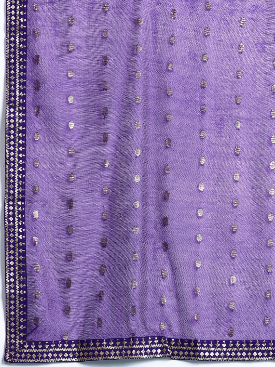 Ethnic Motifs Embroidered Sequinned Kurta with Trousers & Dupatta