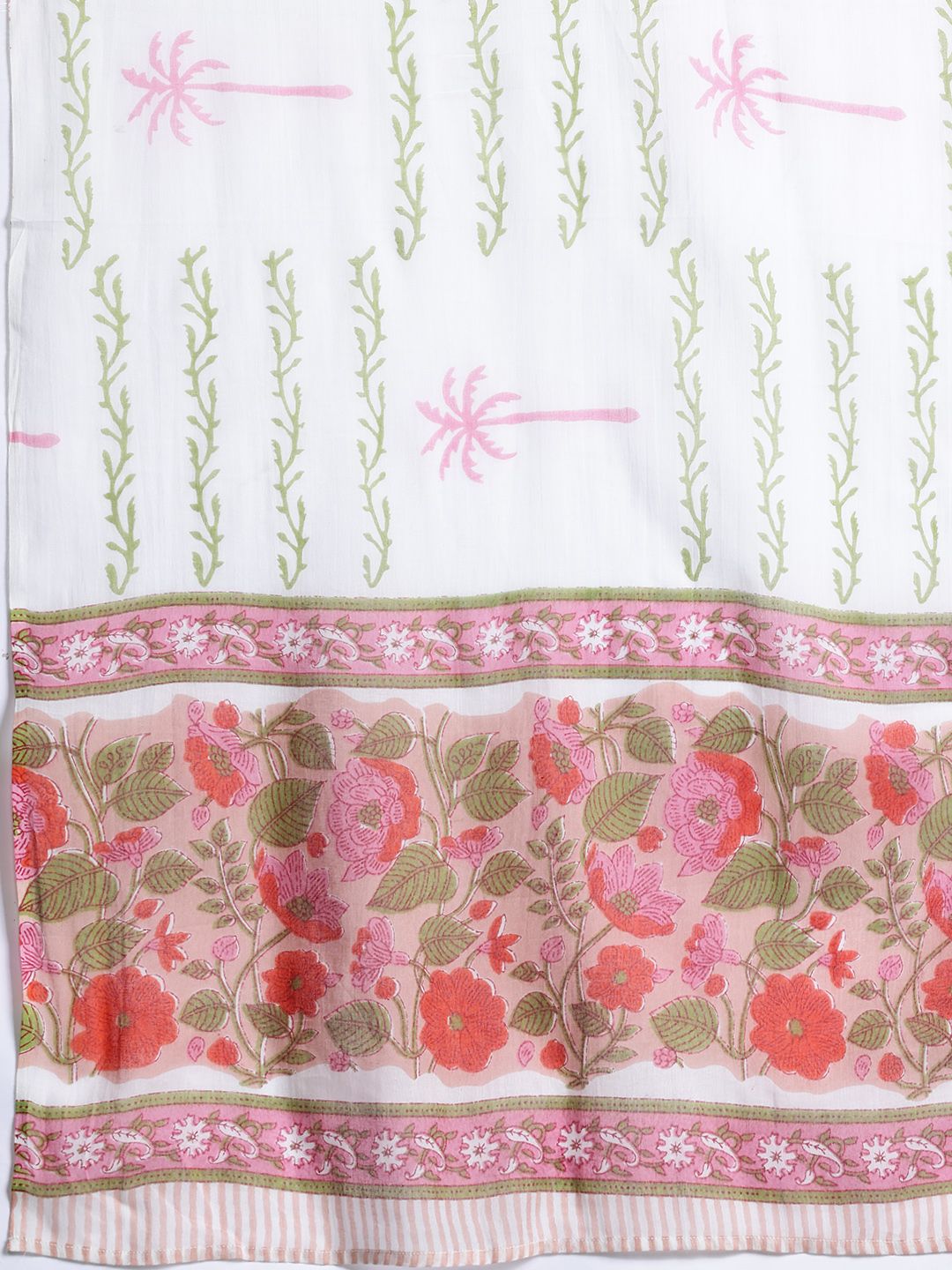 Floral Printed Pure Cotton Kurta with Salwar & With Dupatta