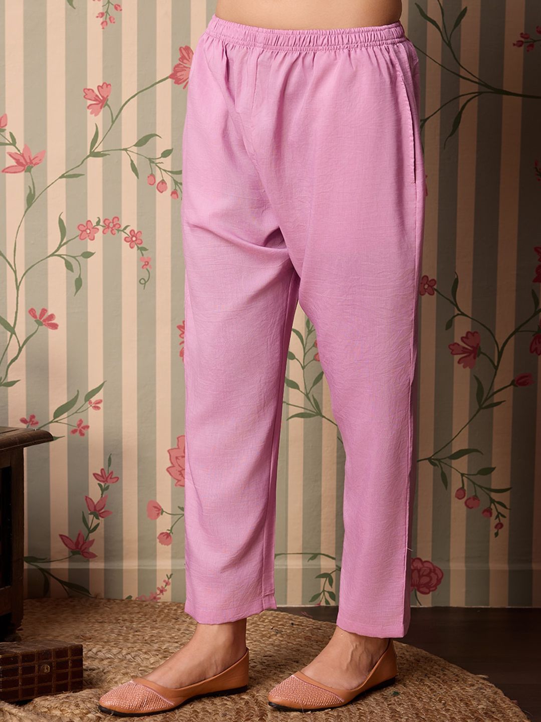 Dhiyona OD  Yoke Design Regular Thread Work Kurta with Trousers & With Dupatta