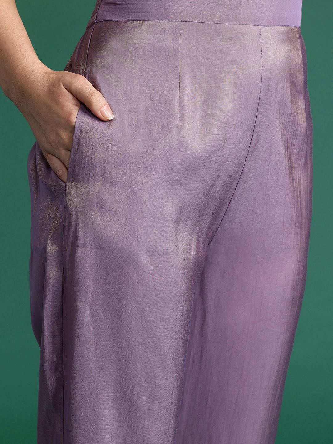 Ethnic Motifs Embroidered Sequinned Kurta With Trousers & Dupatta