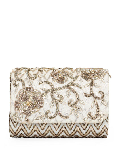 Dhiyona NR Embroidered Foldover Clutch