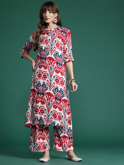 Dhiyona IE Ethnic Motifs Printed Kurta with Palazzos
