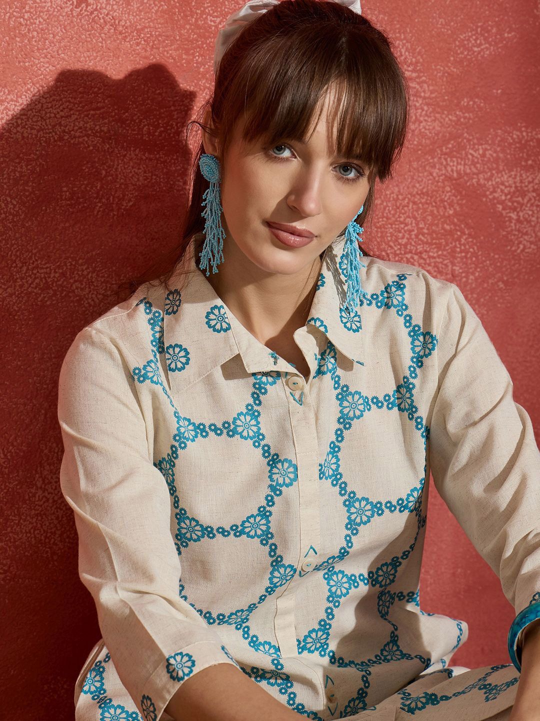 Dhiyona IE Printed A-Line Kurta & Trouser Co-Ords