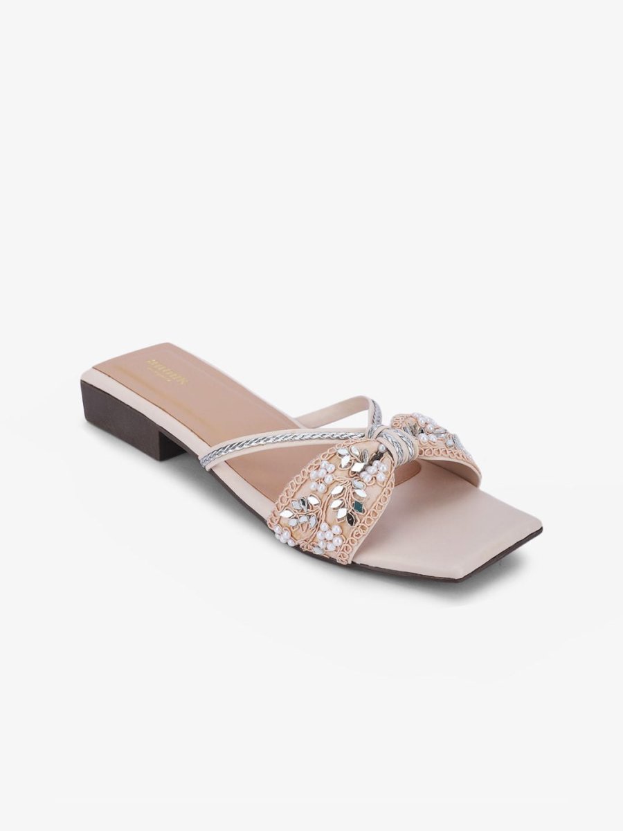 Dhiyona AK Embellished Open Toe Flats