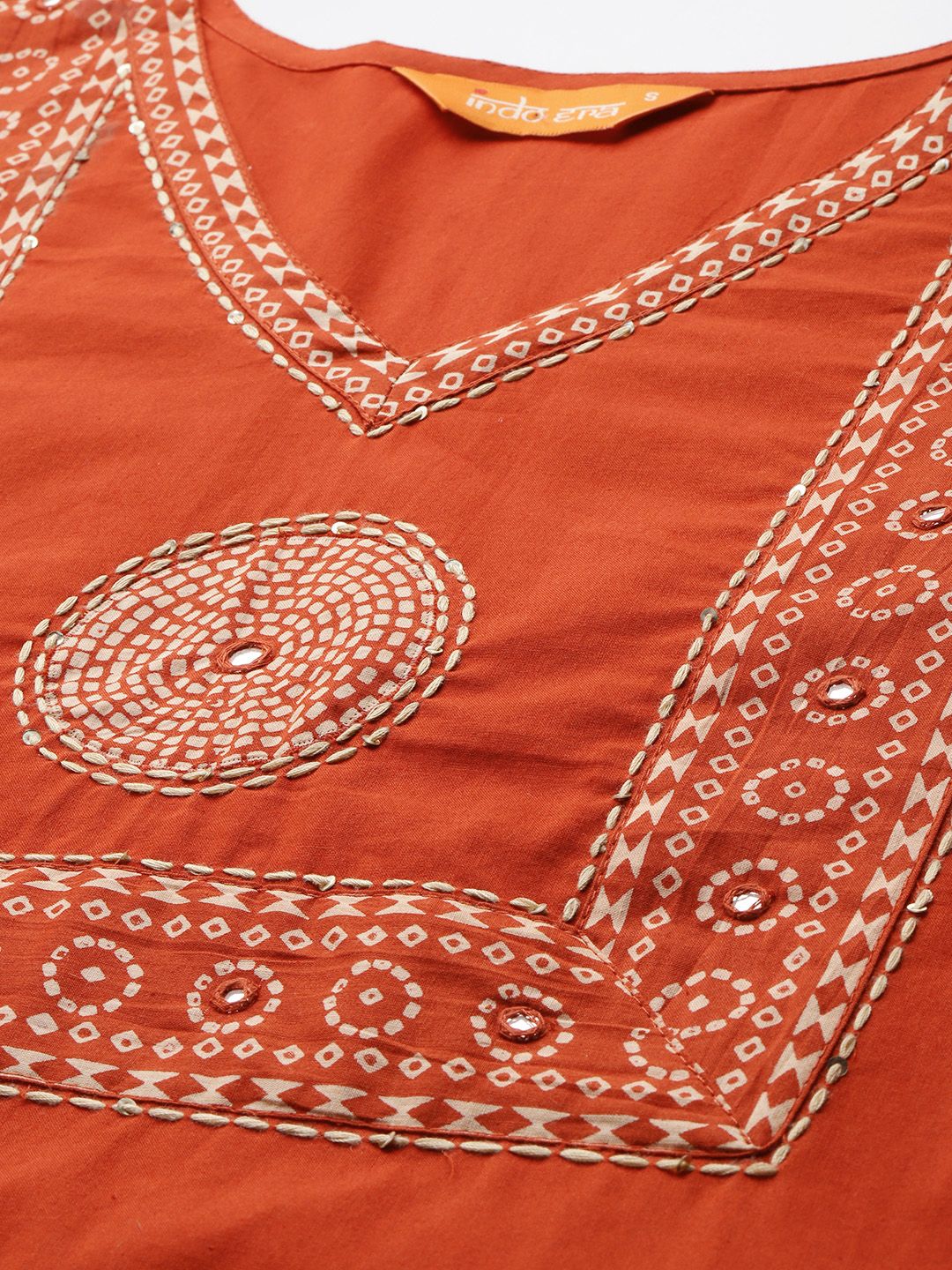 Ethnic Motifs Printed Pure Cotton Kurta with Trousers & Dupatta