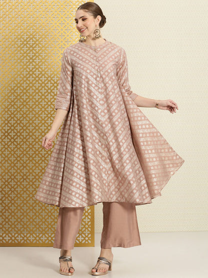 Dhiyona PD Women Women Jashn Ethnic Motifs Printed Sequinned A-Line Kurta with Palazzos