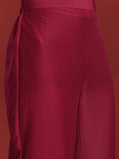 Dhiyona IE Ethnic Motifs Embroidered Thread Work Kurta With Trousers & Dupatta