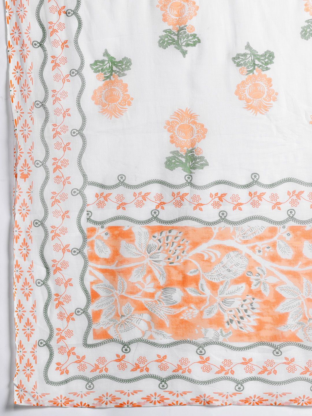 Dhiyona IE Floral Printed Pure Cotton Kurta with Trousers & Dupatta