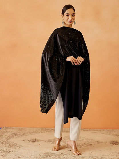 Dhiyona PA Women Paisley Velvet Shawl