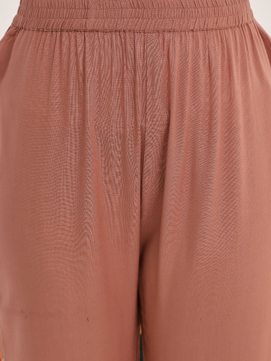 Dhiyona VA Women'sEthnic Motifs Embroidered Thread Work Pure Cotton Kurta & Trousers With Dupatta