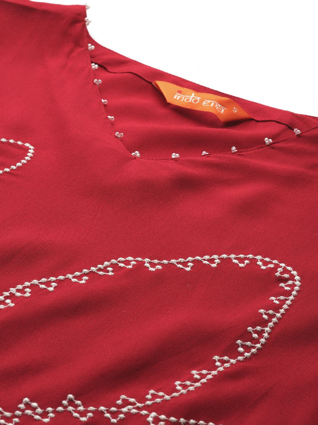 Dhiyona IE Floral Embroidered Regular Thread Work Kurta with Palazzos