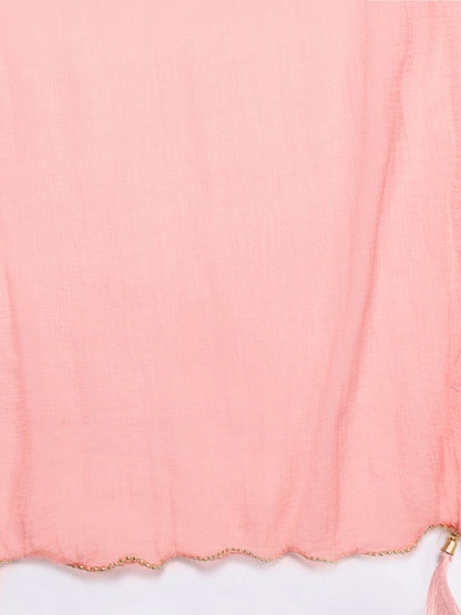 Dhiyona VA Women's Blue Ethnic Motifs Printed Straight Kurta with Sharara & With Dupatta