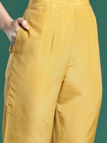 Ethnic Motifs Embroidered Kurta with Trousers & Dupatta