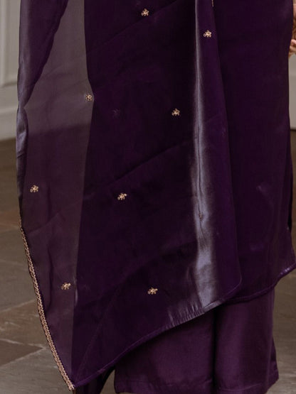 Women Ethnic Motifs Embroidered Regular Kurta with Trousers & With Dupatta