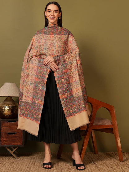 Dhiyona PA Floral Woven Design Woolen Shawl