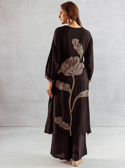 Dhiyona SN Women's Floral Printed Straight Kurta & Palazzos