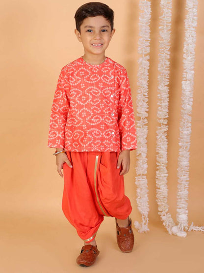 Boys printed kurta dhoti set