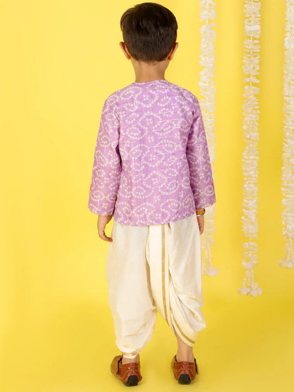 Boys printed kurta dhoti set