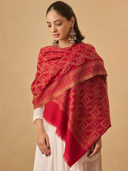 Dhiyona PA Geometric Woven Design Shawl