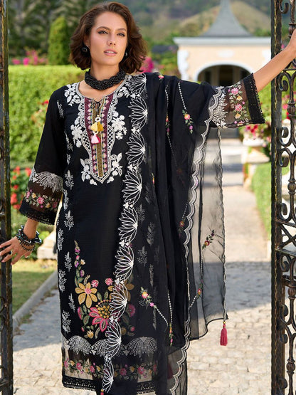 Ethnic Motifs Embroidered Thread Work Pure Cotton Kurta with Trousers & Dupatta