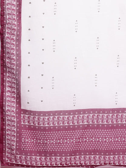 Dhiyona IE Ethnic Motifs Embroidered Thread Work Kurta with Trousers & Dupatta