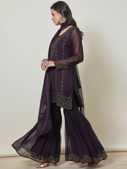 Dhiyona SO Women's Georgette Suit Set With Stone Work