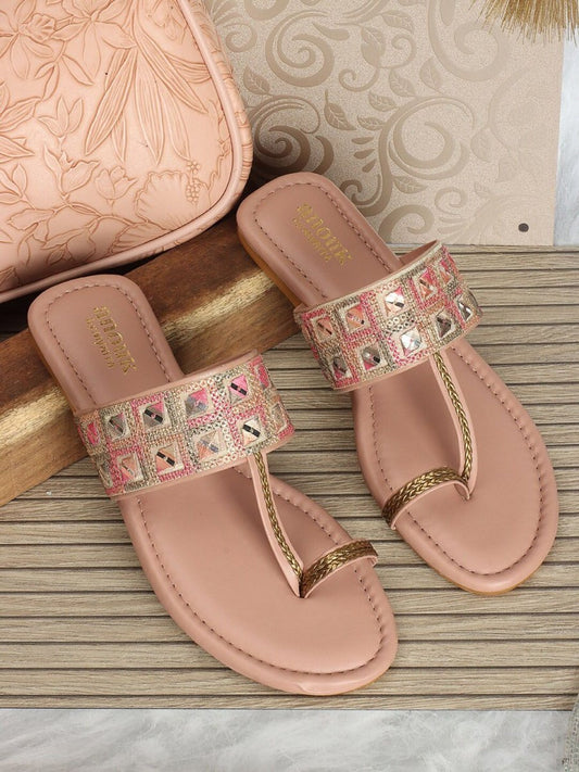 Dhiyona AK Embroidered One Toe Flats