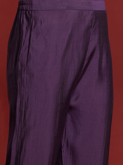 Dhiyona IE Floral Embroidered Thread Work Kurta With Trousers & Dupatta