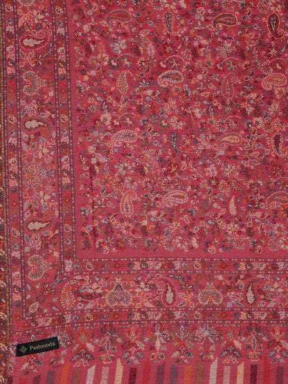 Dhiyona PA Women Pink Kaani Woven Design Shawl