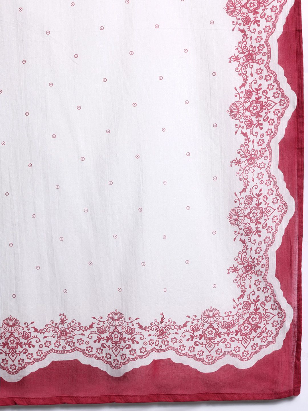 Floral Embroidered Kurta with Trousers & Dupatta