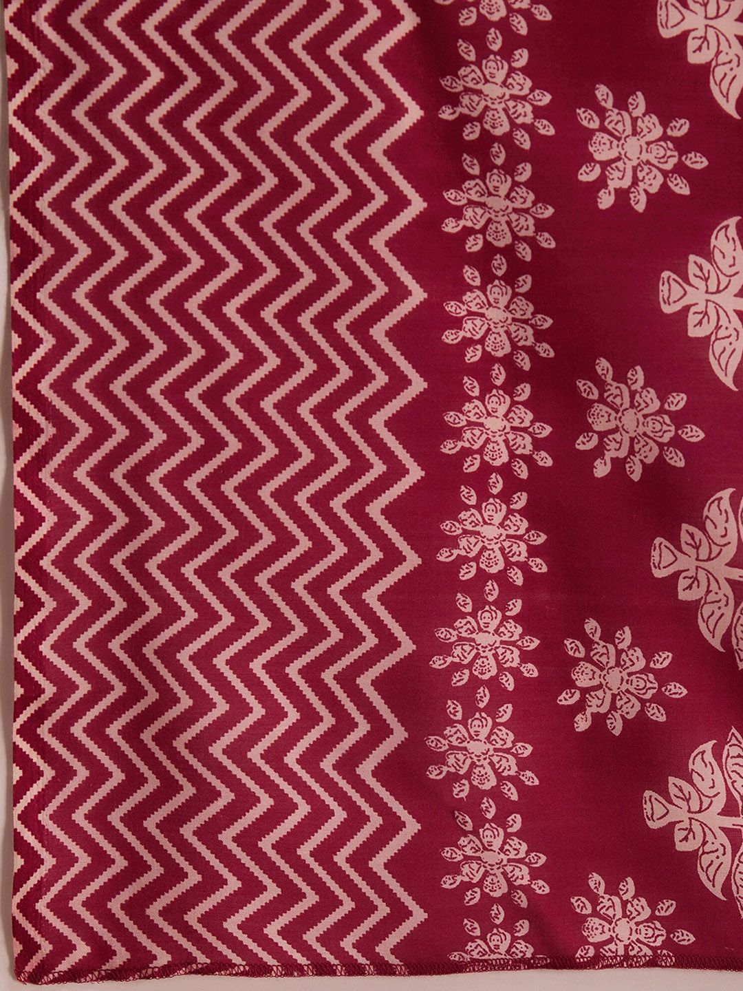 Dhiyona IE Ethnic Motifs Printed Pure Cotton Straight Kurta with Trousers & Dupatta