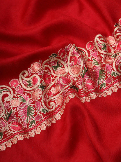 Dhiyona PA Floral Embroidered Pure Woolen Shawl