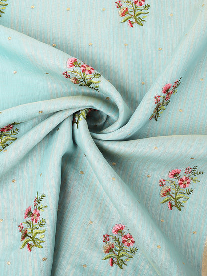 Dhiyona GR Women's Kashmira Sky Cotton Silk Saree